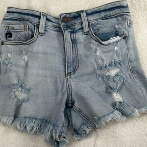 KanCan Light Blue Distressed Jean Shorts